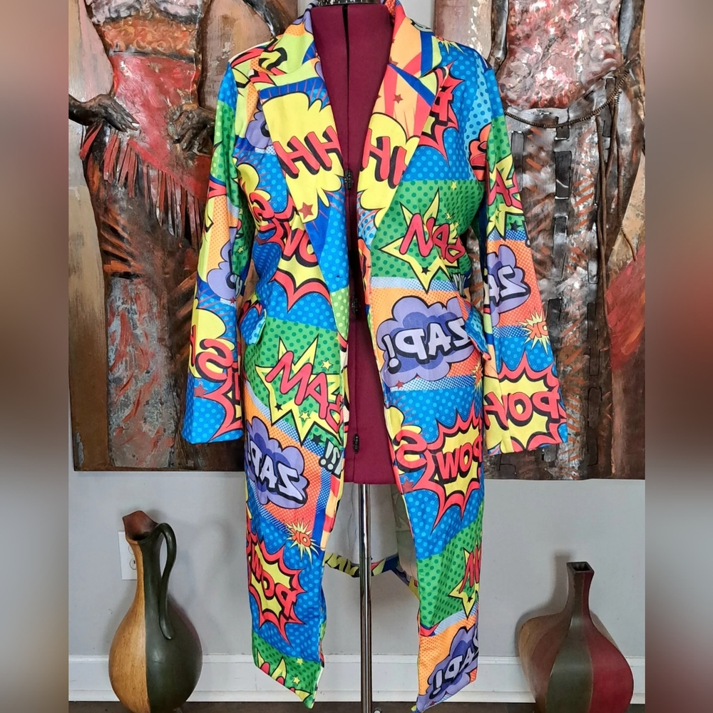 NEW Lightweight  Multicolored Graphic Printed Jacket SZ 3X